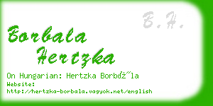 borbala hertzka business card